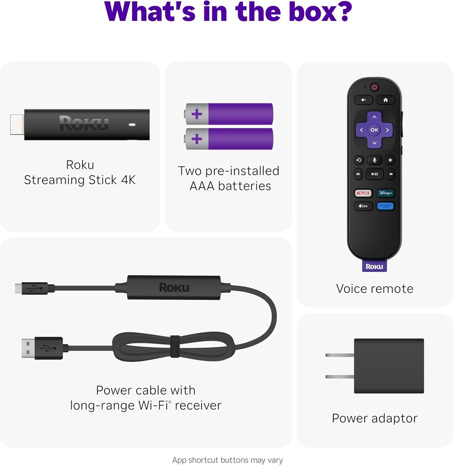 Roku Streaming Stick 4K – HDR & Dolby Vision Roku Streaming Device – Long Range