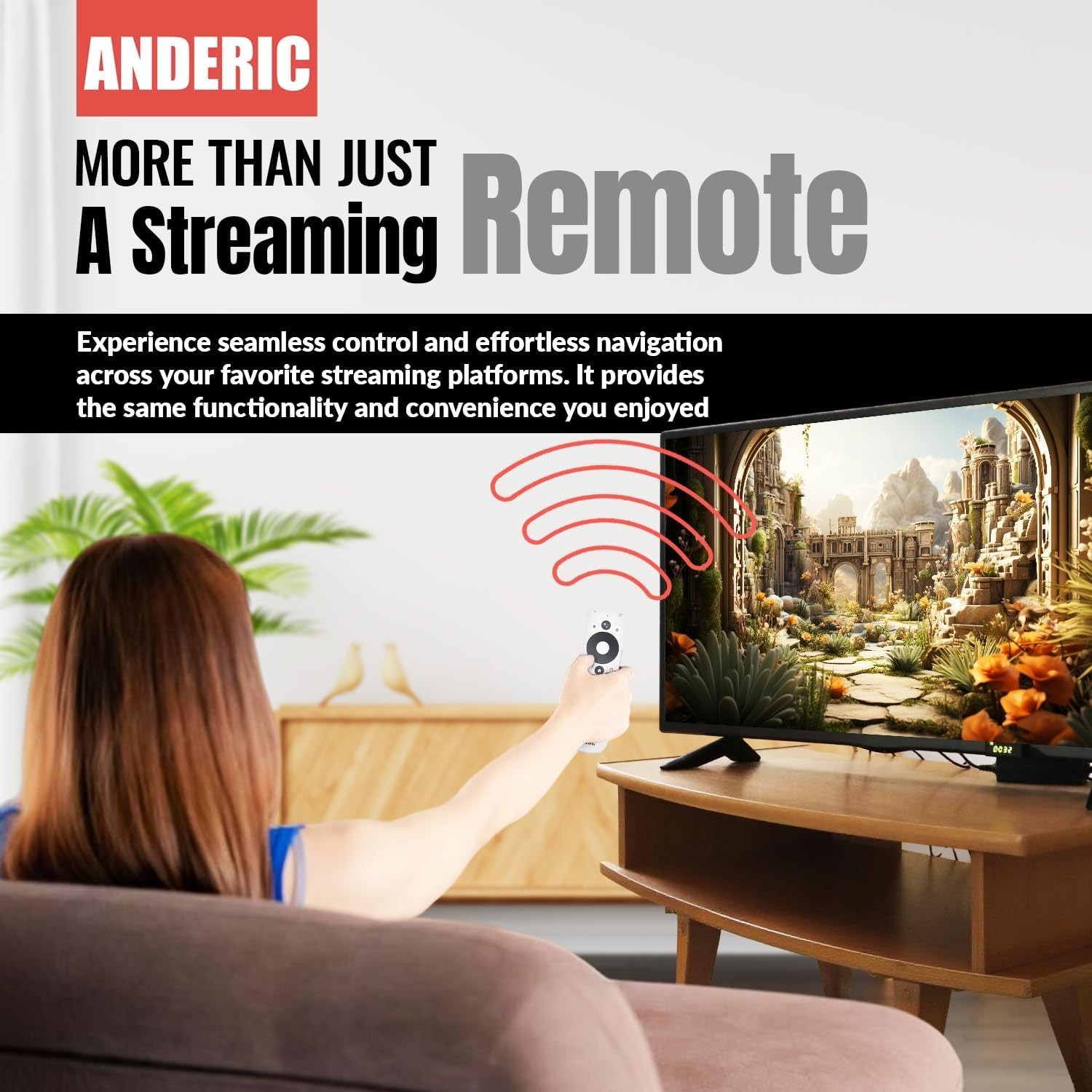 Ergonomic MECOOL KM2 Remote Control for Seamless 2K FHD & 4K UHD Streaming