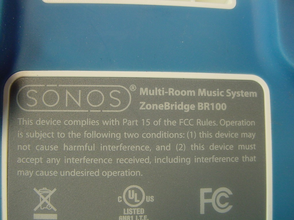 SONOS MULTI ROOM MUSIC SYSTEM ZONEBRIDGE BR100 – NO POWER CORD INCLUDED