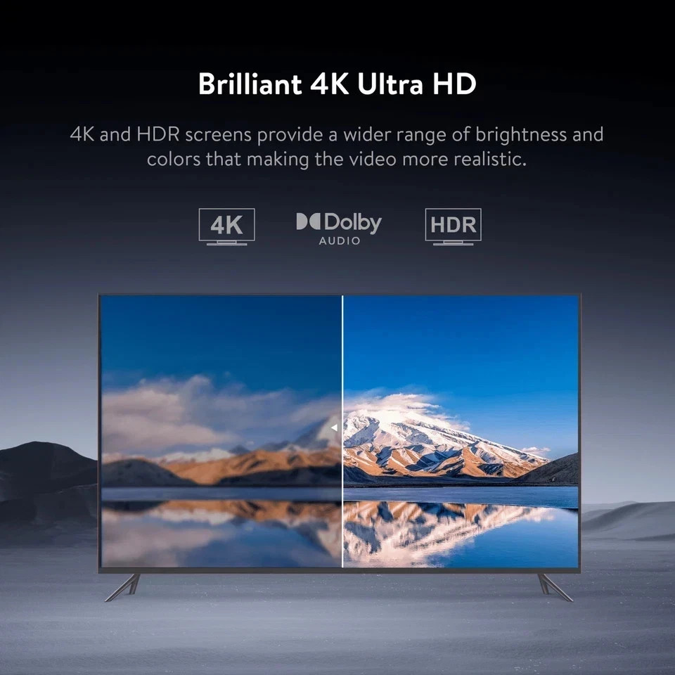 Brand New Onn 4K Streaming Device, Google TV – Ultra HD, 8GB Storage, 2GB