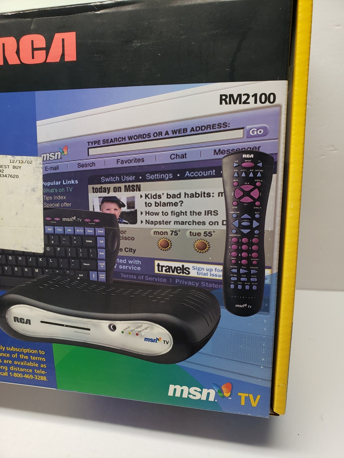 RCA MSNTV WebTV Internet Reciever Appliance Model # RM2100 NEW