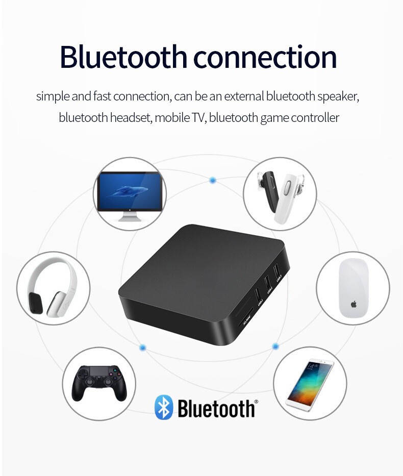 Smart TV Box Media Stream Player Android 13.0 WIFI 6 Quad Core 4K UHD MX PRO