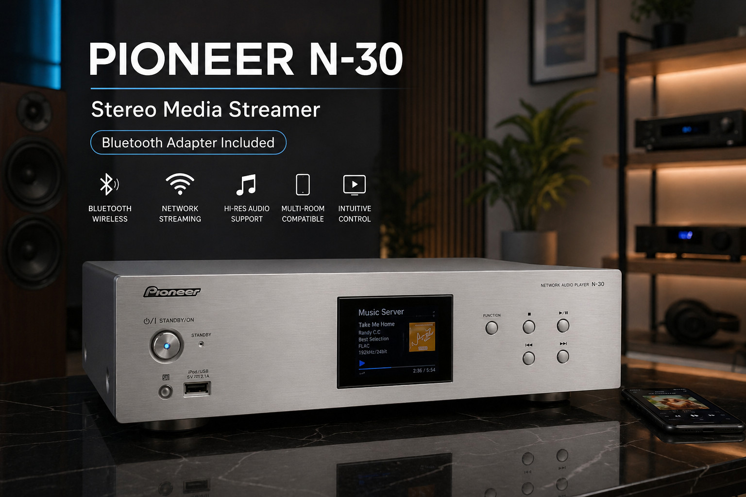 PIONEER N-30 🌈RaRe🌈 Network Streamer Genuine Bluetooth Adapter