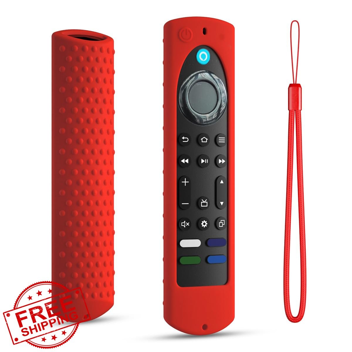 DUOLAXMENG Fire TV Stick 4K Max 2nd Gen Case Red+Mint