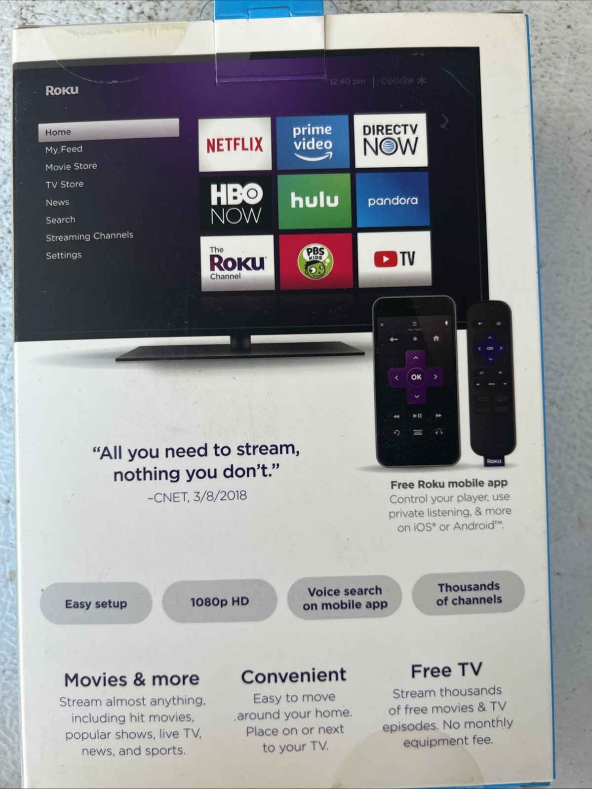 New Roku Express (6th Generation) HD Media Streamer 3900RW VUDU Edition – Black