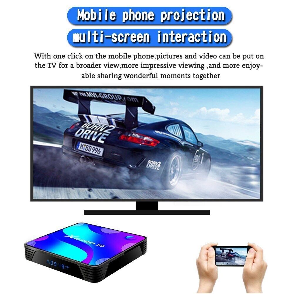X88 Pro 10 Android Tv Box 11.0 Smart Tv Box Rk3318 2Gb 16Gb Support Wifi T7