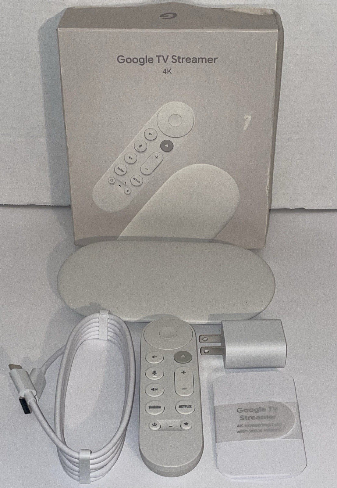 Google TV Streamer 4K 32GB with Voice Remote – Porcelain Tested