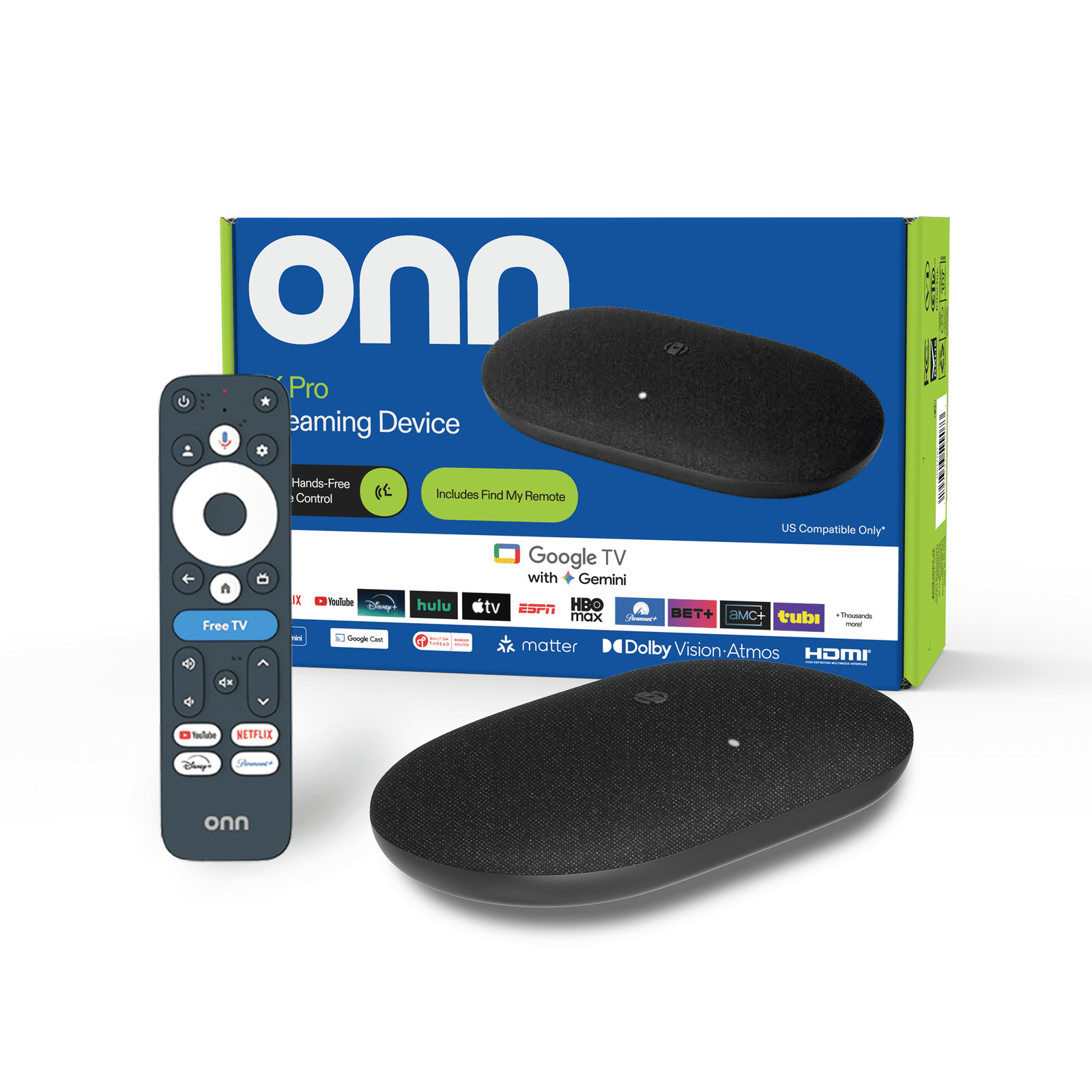 2026 Onn. 4K Pro Streaming Device Google TV 32GB NEW – FREE 2DAY SHIP