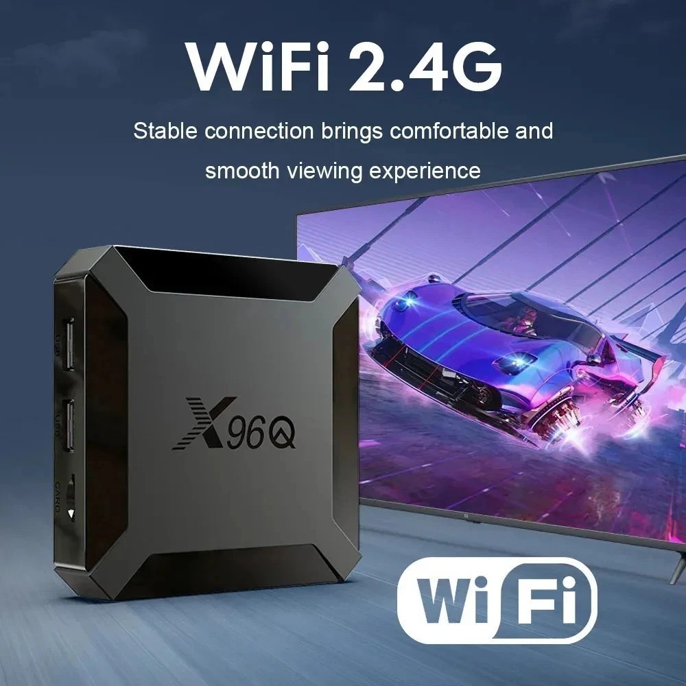 Android 10.0 TV Box X96Q Quad Core HD 4K Media Stream Player Mini PC 2.4G WiFi