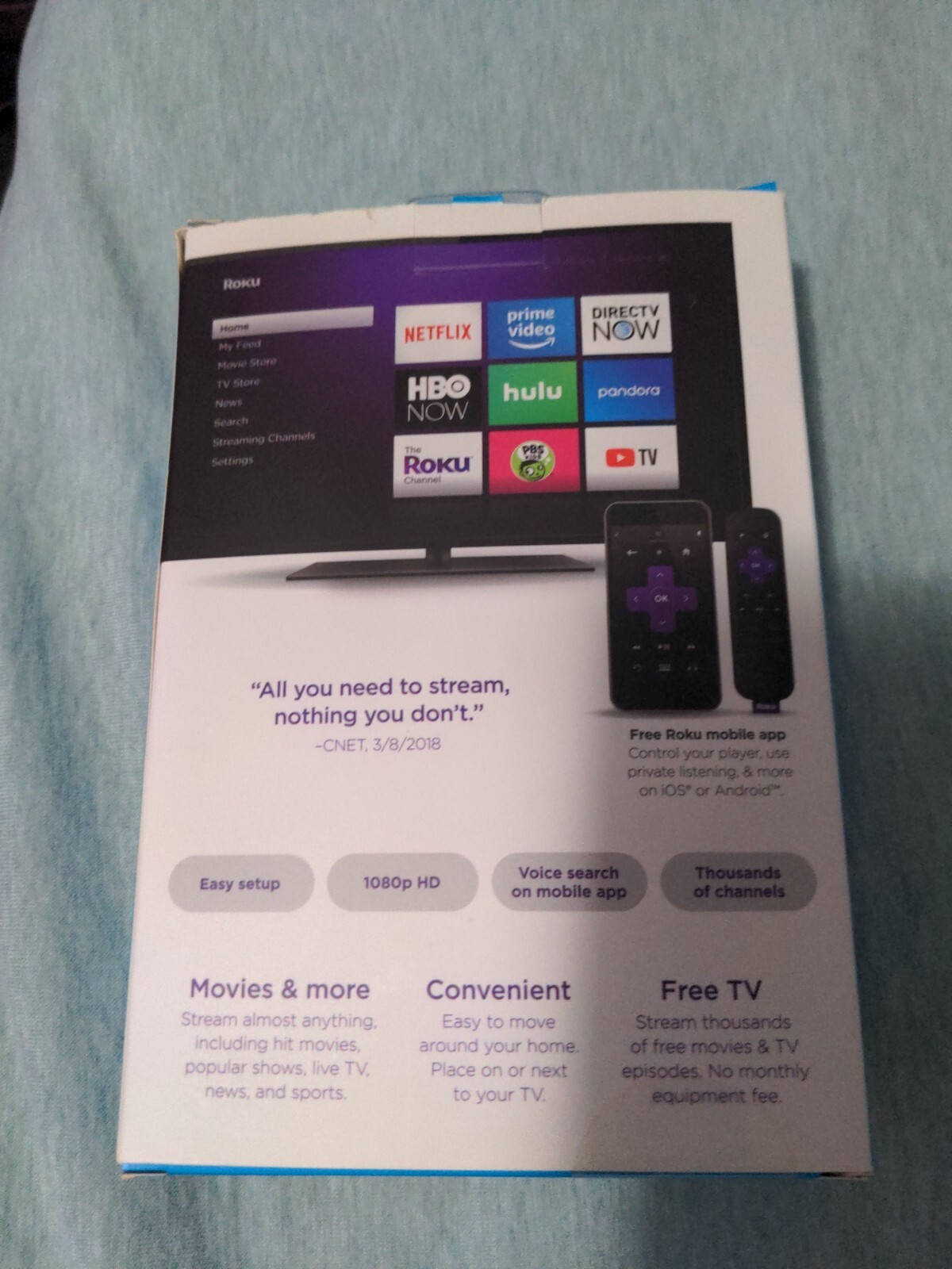 Roku Express 3900x Digital Media Streamer w/ Remote & Power Cord 1080P