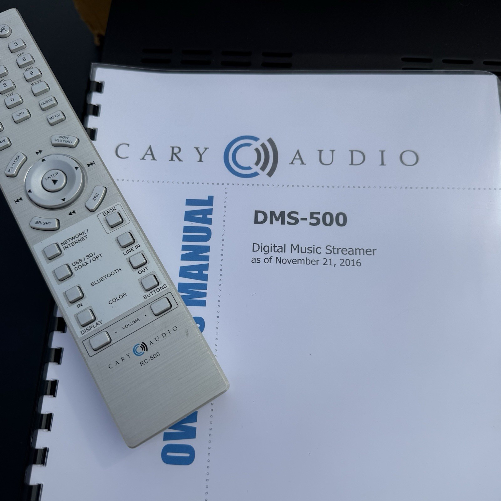 Cary Audio DMS-500 Black Network Player w/Remote Original Box