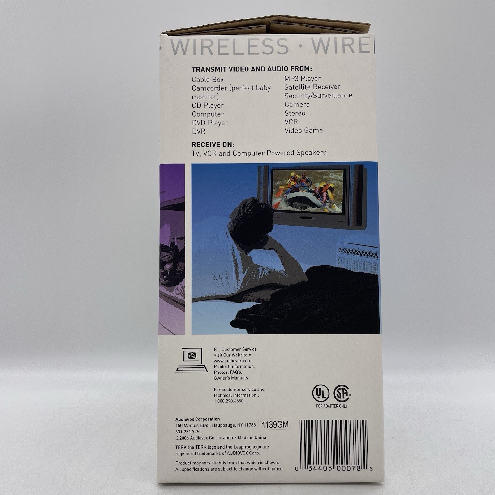 Terk Wireless A/V Transmitter & Receiver LF-30S Digital Media Streamer Untested
