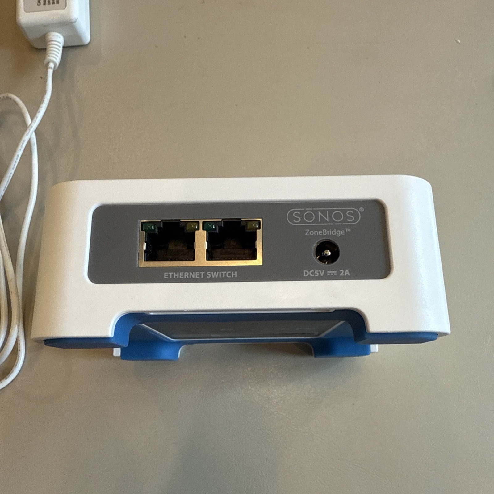Sonos Bridge Wireless HiFi System White w/ OEM Power Supply Cable Working