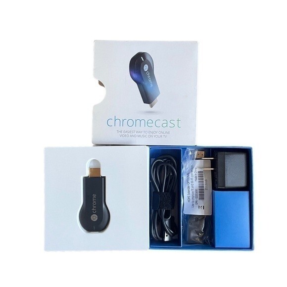 Google Chromecast 1st Gen Media Streamer HDMI Smart TV Device Black NIB