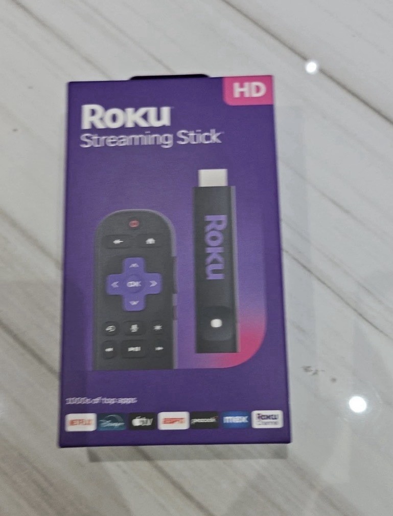 Roku Streaming Stick HD Media Player with Voice Remote – 2025 Model – New Sealed