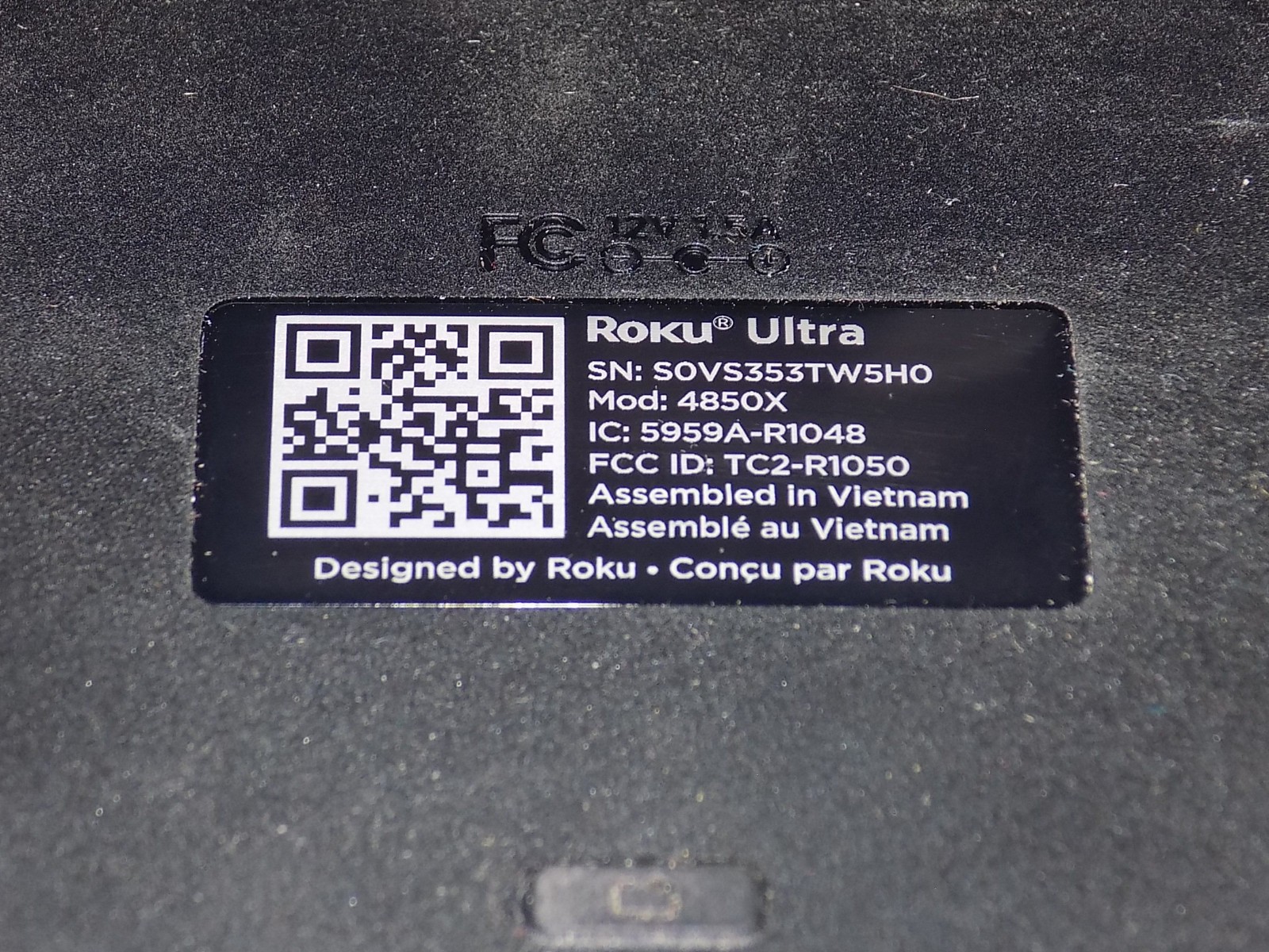 Roku Ultra 4850r 4k Streaming Player w/ Voice Remote Pro (second edition)