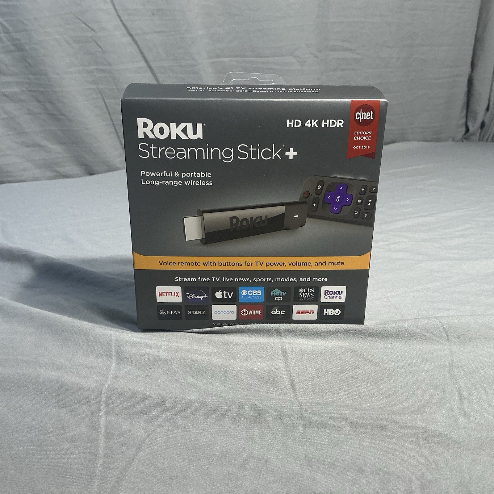 Roku Streaming Stick+ 3810R 4K Streaming Media Player with Voice Remote (Sealed)