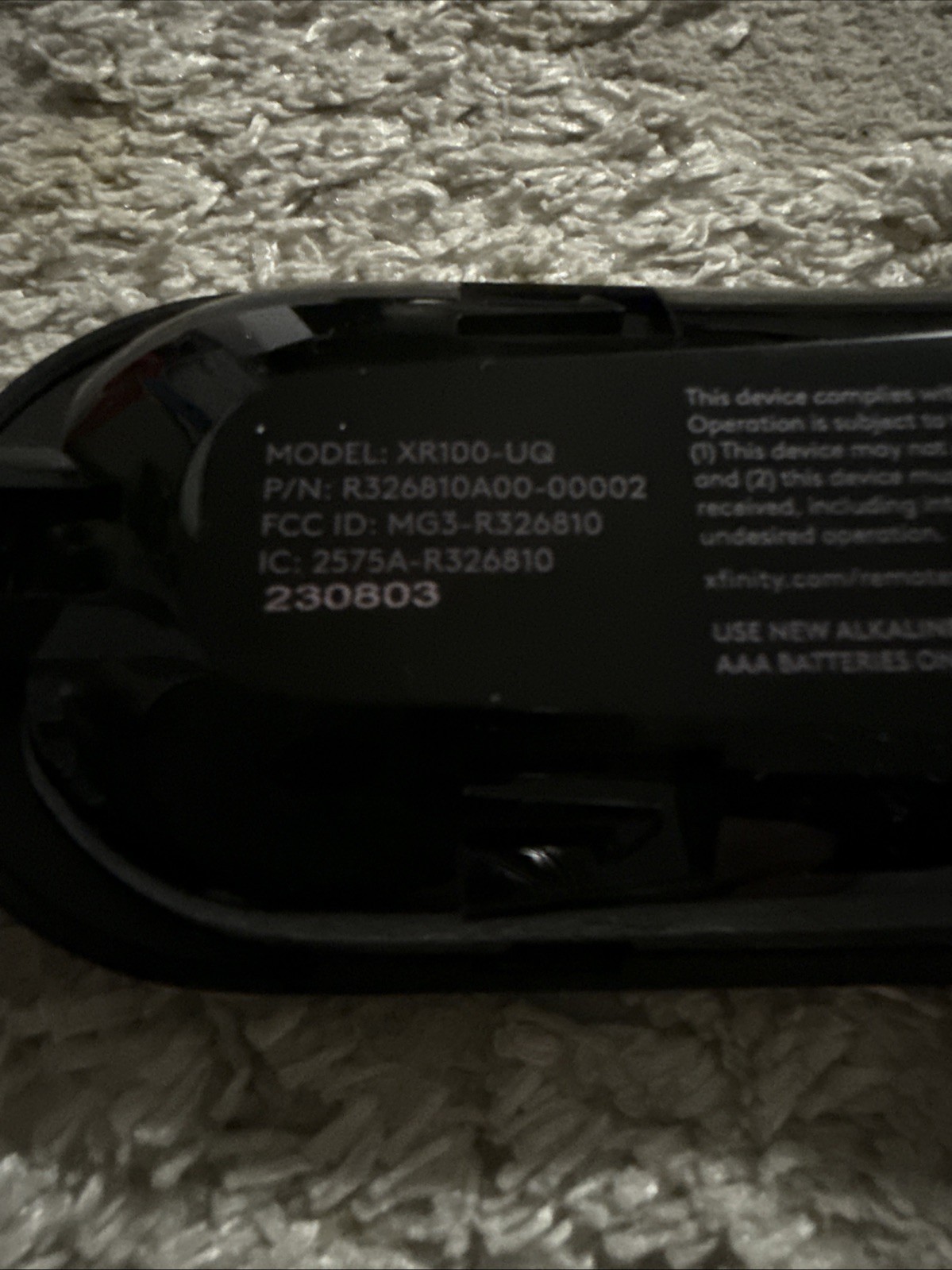 Xumo Stream Box XR100-UQ Remote Control