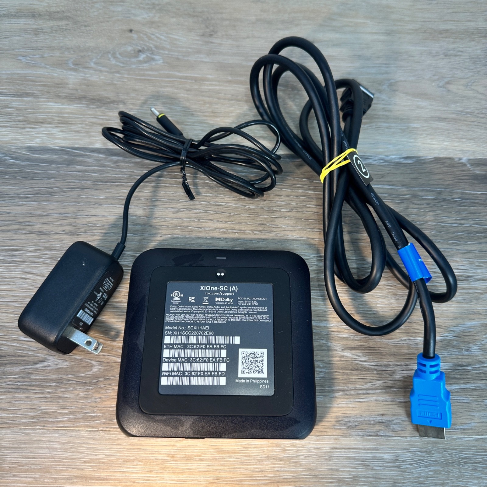 Cox Xumo SCXI11AEI XiOne-SC(B) Stream Box HD Streaming *No Remote* + HDMI Cable