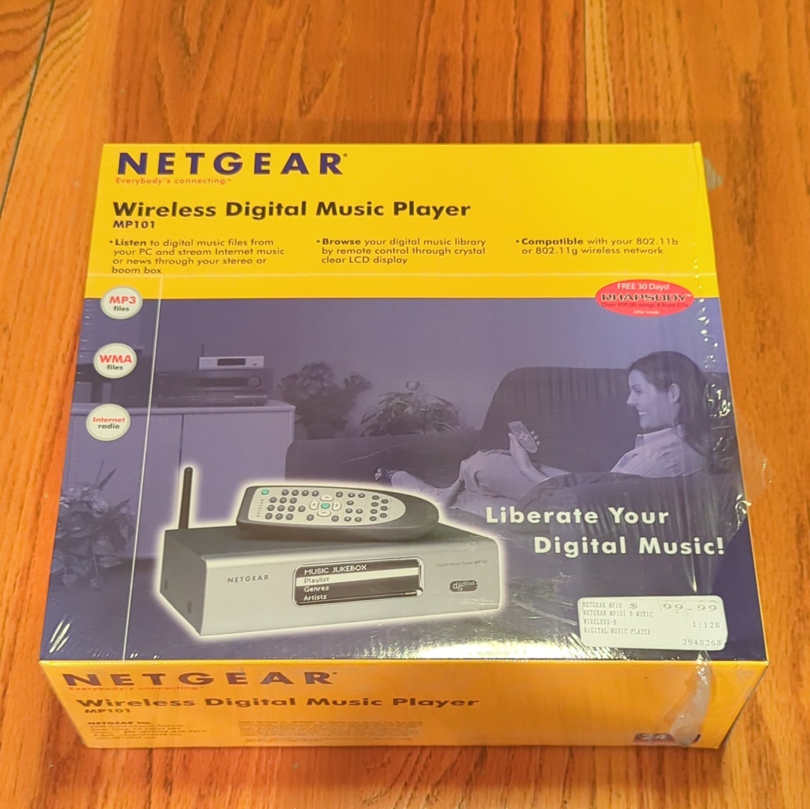 NETGEAR MP101 Wireless Converter Box MP3 Digital Music Player w/ Remote