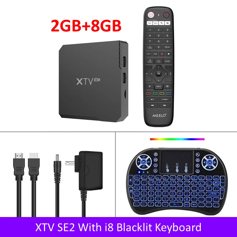 Meelo Plus XTV Android 11 TV Box Amlogic S905W2 4K 2GB/8GB Smart Streaming