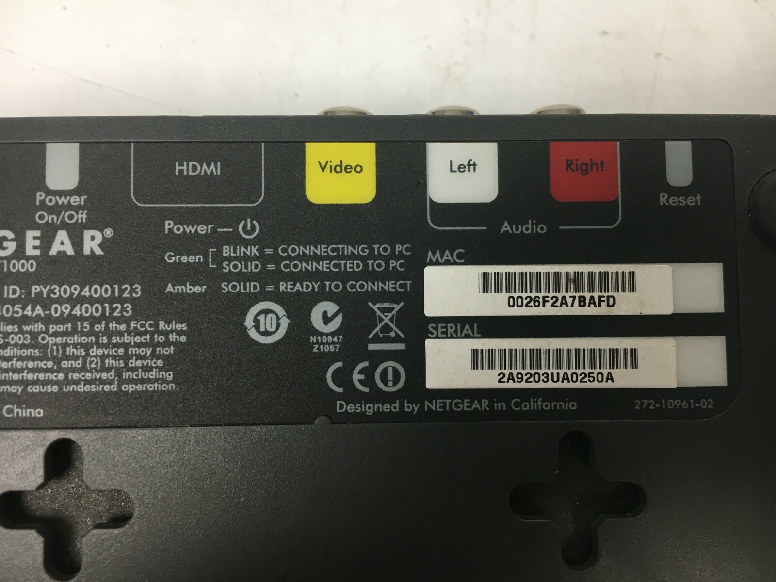Black Netgear Push2TV PTV1000 Digital HD Media Streamer Guaranteed