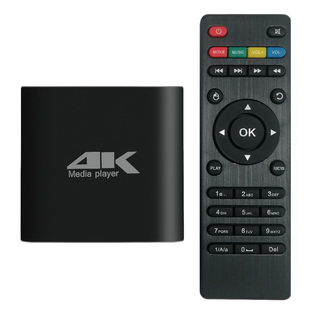 COSOWELL 4K Media Player for USB Drive & MicroSD, Ultra HD Digital Black