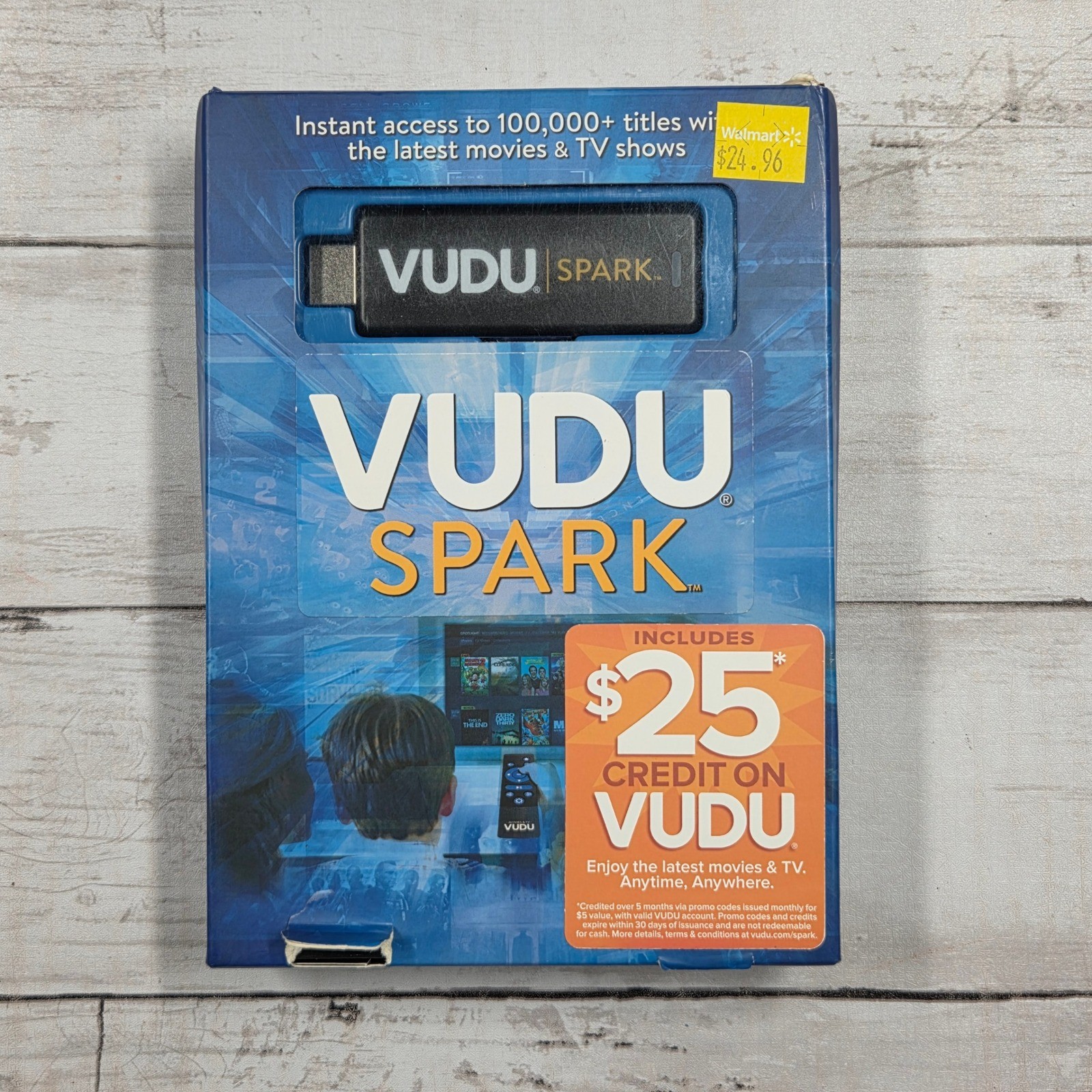 VUDU Spark Streaming Stick Media Player Black HDMI WiFi Remote 100k+ Titles