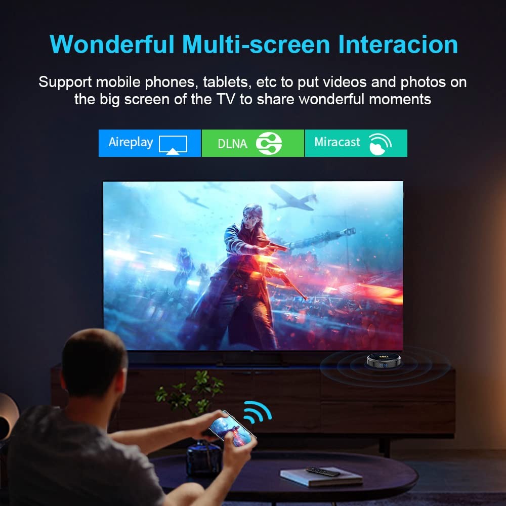 HK1 Android TV Box 2026, Android 12.0 TV Box with 8K Decoding 4GB RAM 32GB RO…