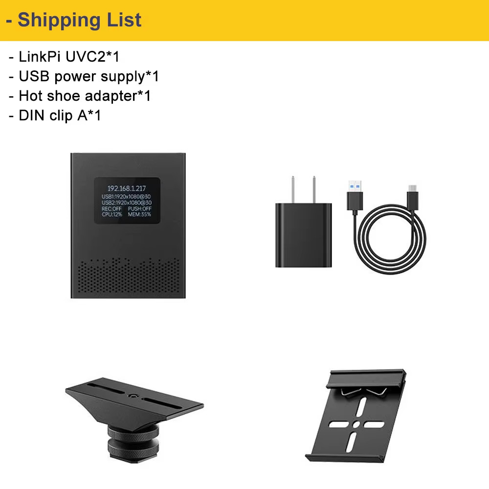 Link Pi UVC2 2-way USB Encoder/Decoder 4K30fps NDI/ SRT H.265 Encoding UVC To HD