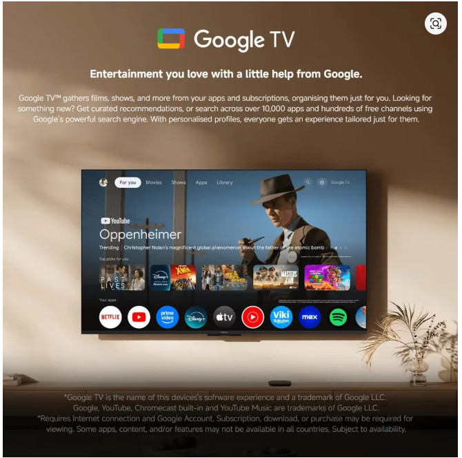 Xiaomi Tv S 3Rd Gen – 4K Uhd Google Tv 32Gb Memory Dolby Vision Atmos Wifi 6