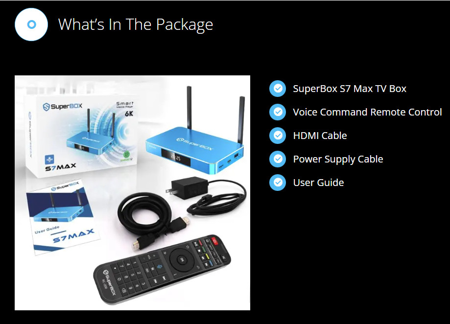 SuperBox S7 Max Android TV Box 6K UHD Streaming Media Player | Voice Remote WiFi