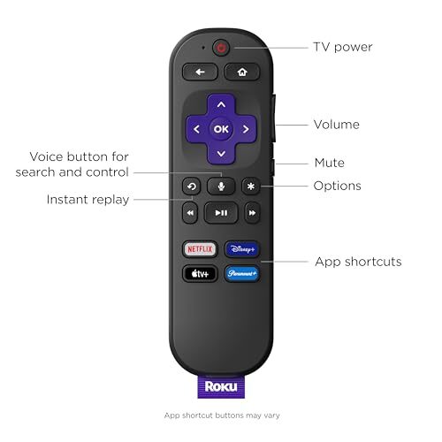 Roku Streaming Stick – Portable 4K/HDR/Dolby Vision Streaming Device, Voice Remo