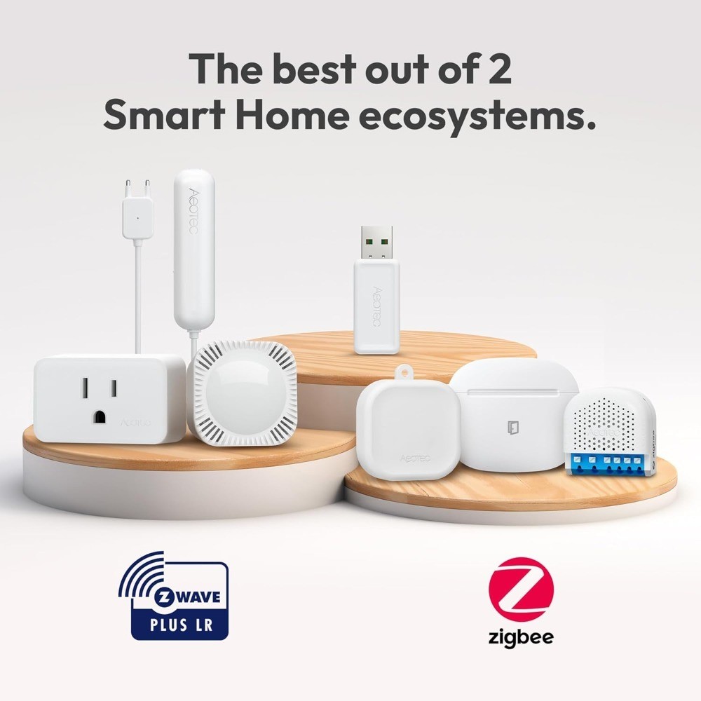 Zigbee 3.0 and Z-Wave 800 Series USB Adapter Gateway Controller for Home