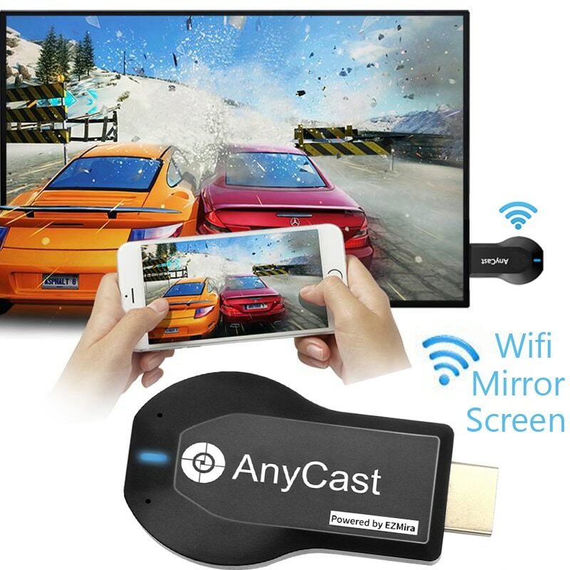Receptor De Pantalla Wifi Compatible Con Android IOS Dongle Del Casa Y Coche FHD