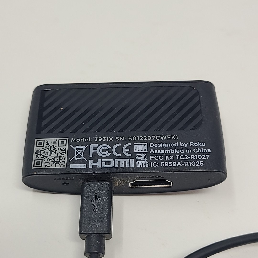 Roku Express HD Streaming Media Player 3931X NO Remote Device & USB Cord Only