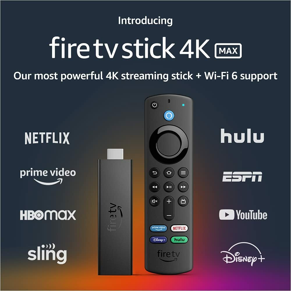 AMAZON FIRE TV Stick 4K MAX, Wi-Fi 6, Alexa Voice Remote (All New 2023 MAX)