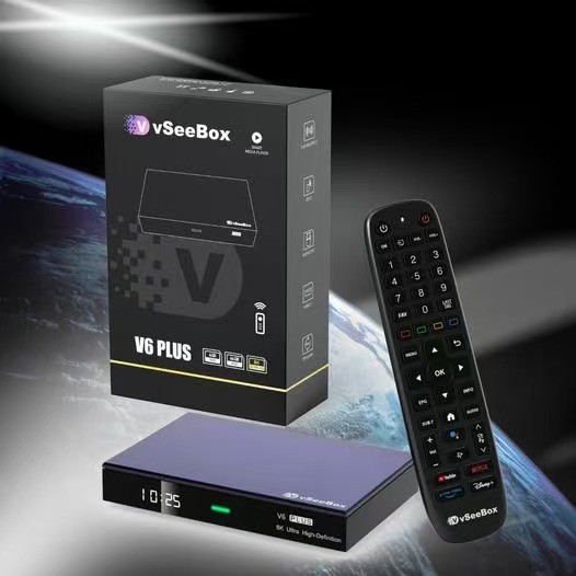vSeeBox V6 PLUS 8K Ultra High-Definition Media Streamer Box Wi-Fi HDMI Black
