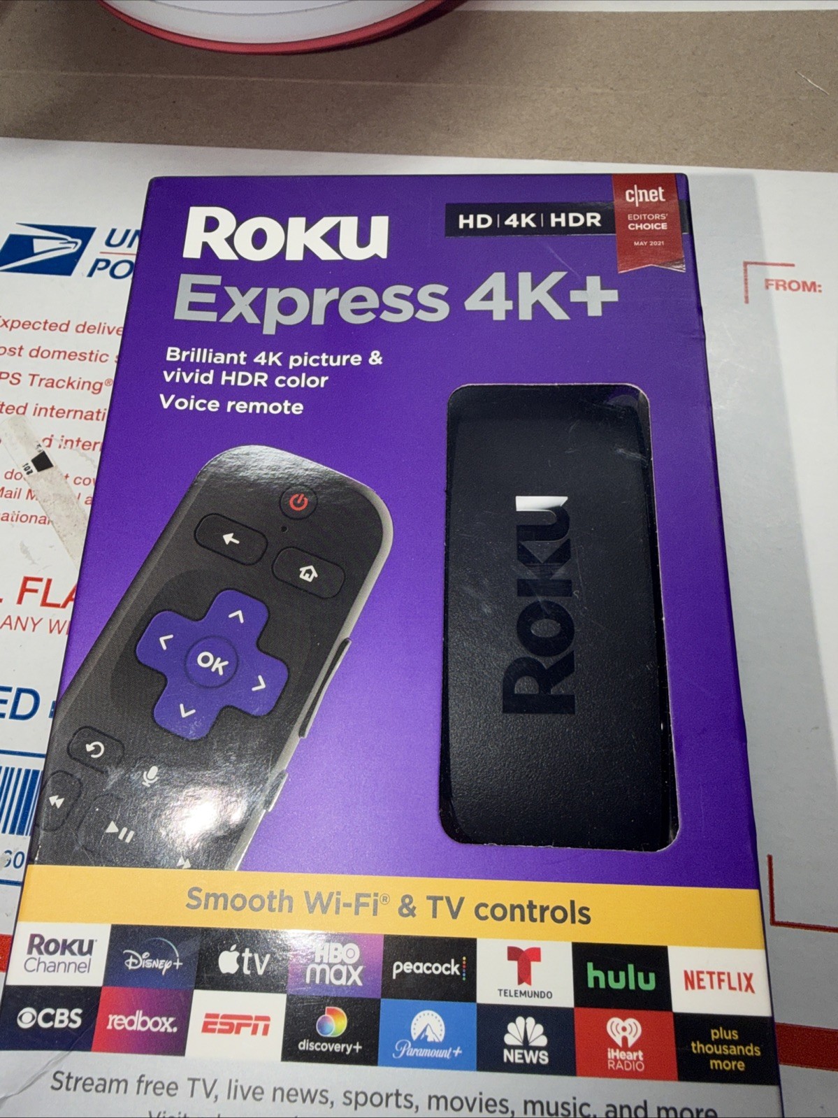 Roku Express 4K 3941R2 HDR Media Streamer Player Voice Remote