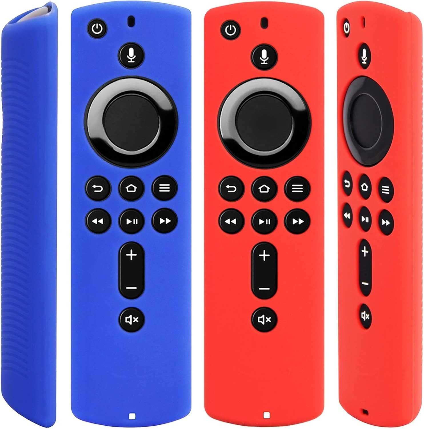 Vibrant Red & Blue Silicone Cover for Fire TV Stick 4K – 2 Pack of Protection