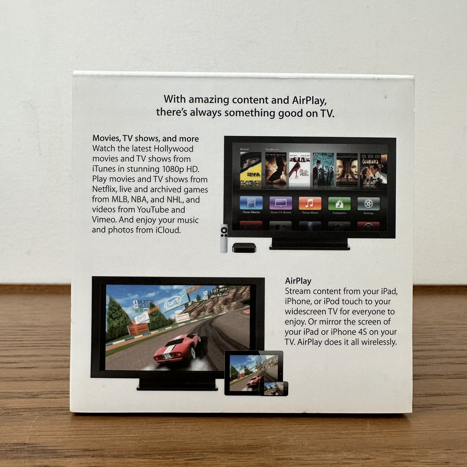 Apple TV 3rd Gen 1080p HDMI Black MD199LL/A A1469 Empty Box Only Stickers Guide