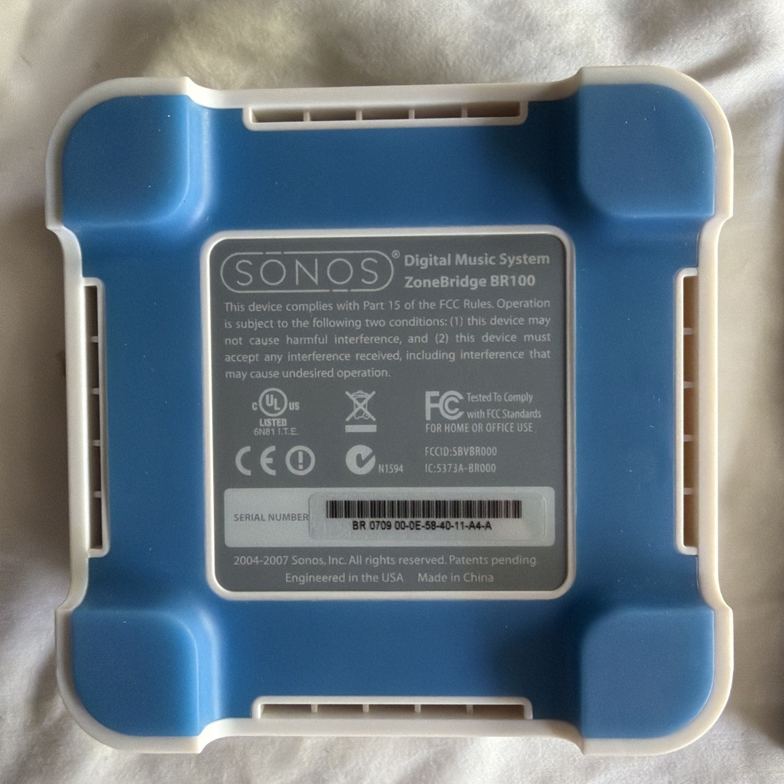 Sonos Bridge White Wireless Network with Power Cord