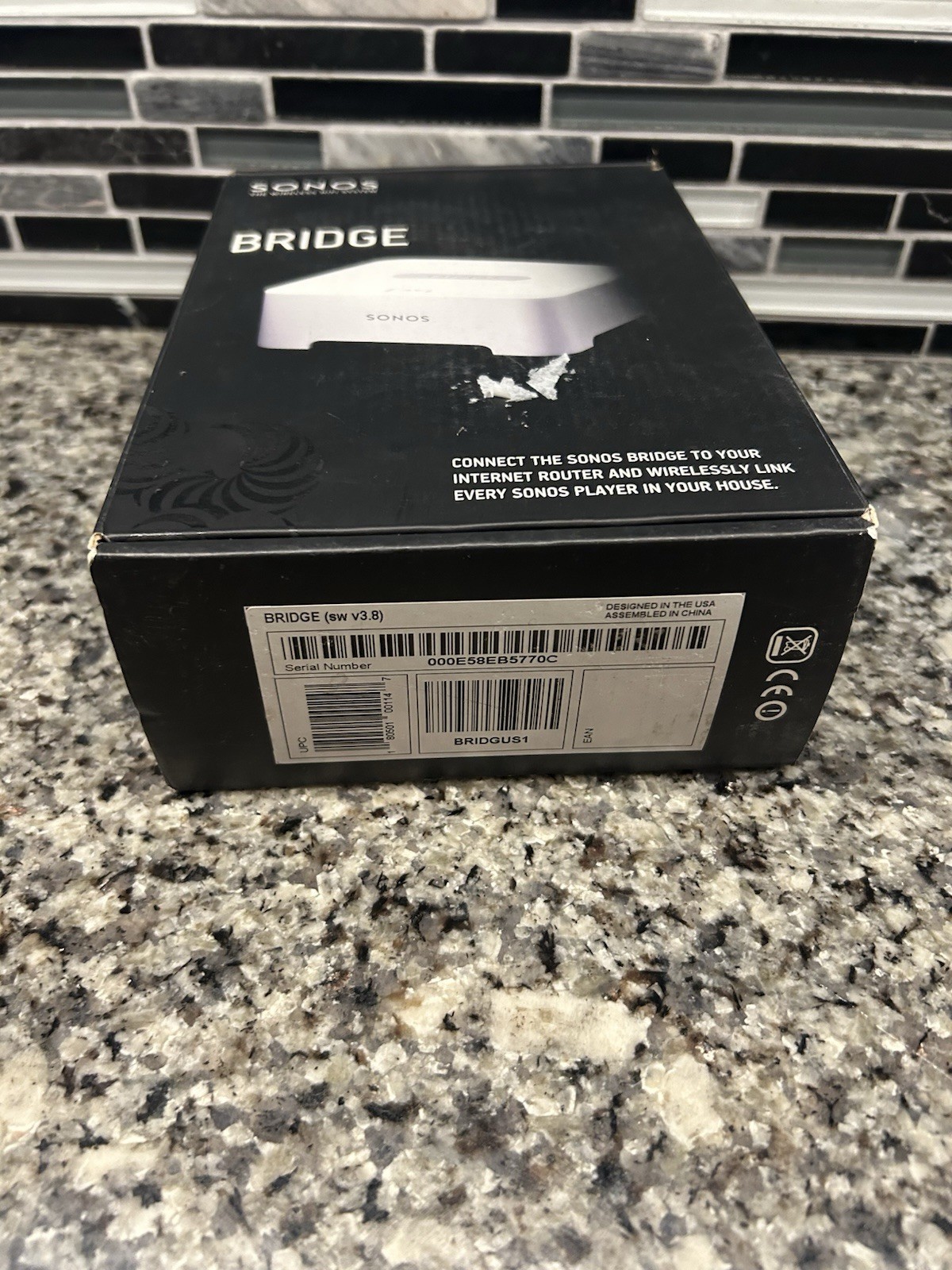 SONOS Bridge BR100 Multi-Room Music System ZoneBridge S1 + OEM Power Cord In Box