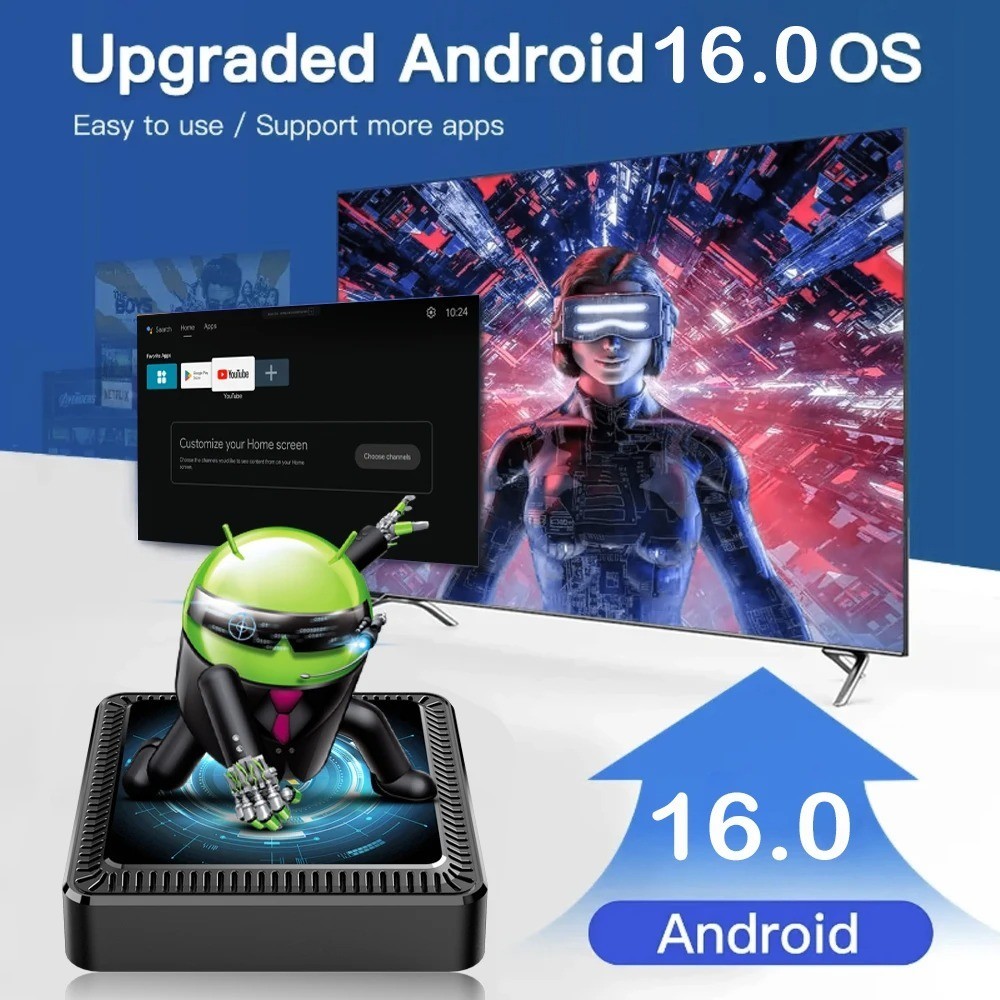 Q19 Smart TV Box Android 16 Allwinner H618 8K Media Player WiFi 5G BT6.0 Fast