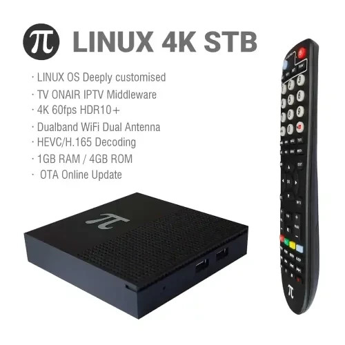Linux Box Set-Top Box – 4K HDR Streaming smart 2.4/5G Duo Band WiFi