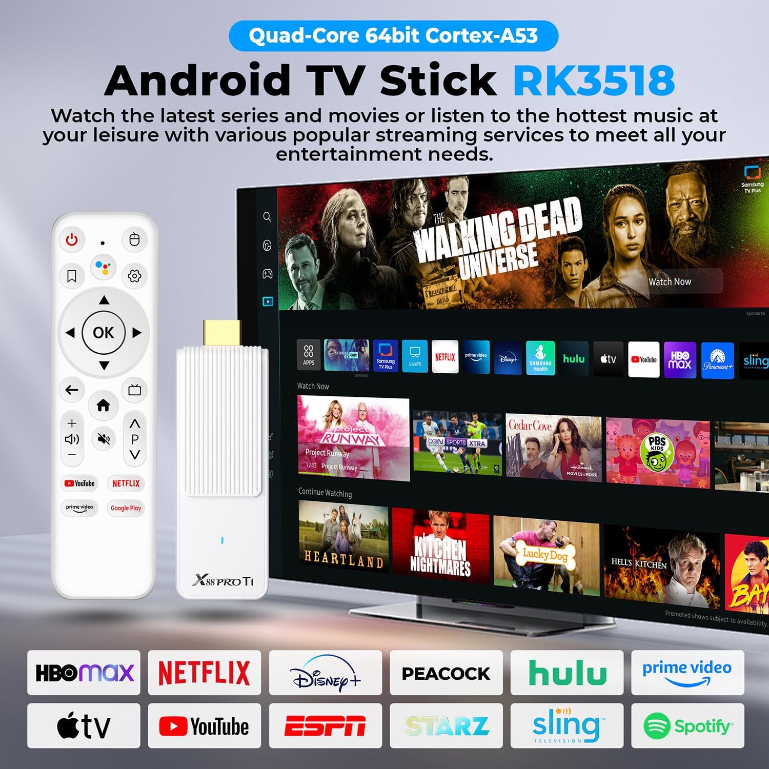 Android TV Stick 4K, 2025 TV Stick Android 14.0 2GB RAM 16GB ROM Ultra HD RK3…