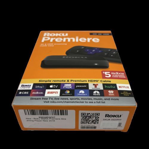 Roku Premiere 4K Digital Media Streamer Black 3920R Brand New 100% Good