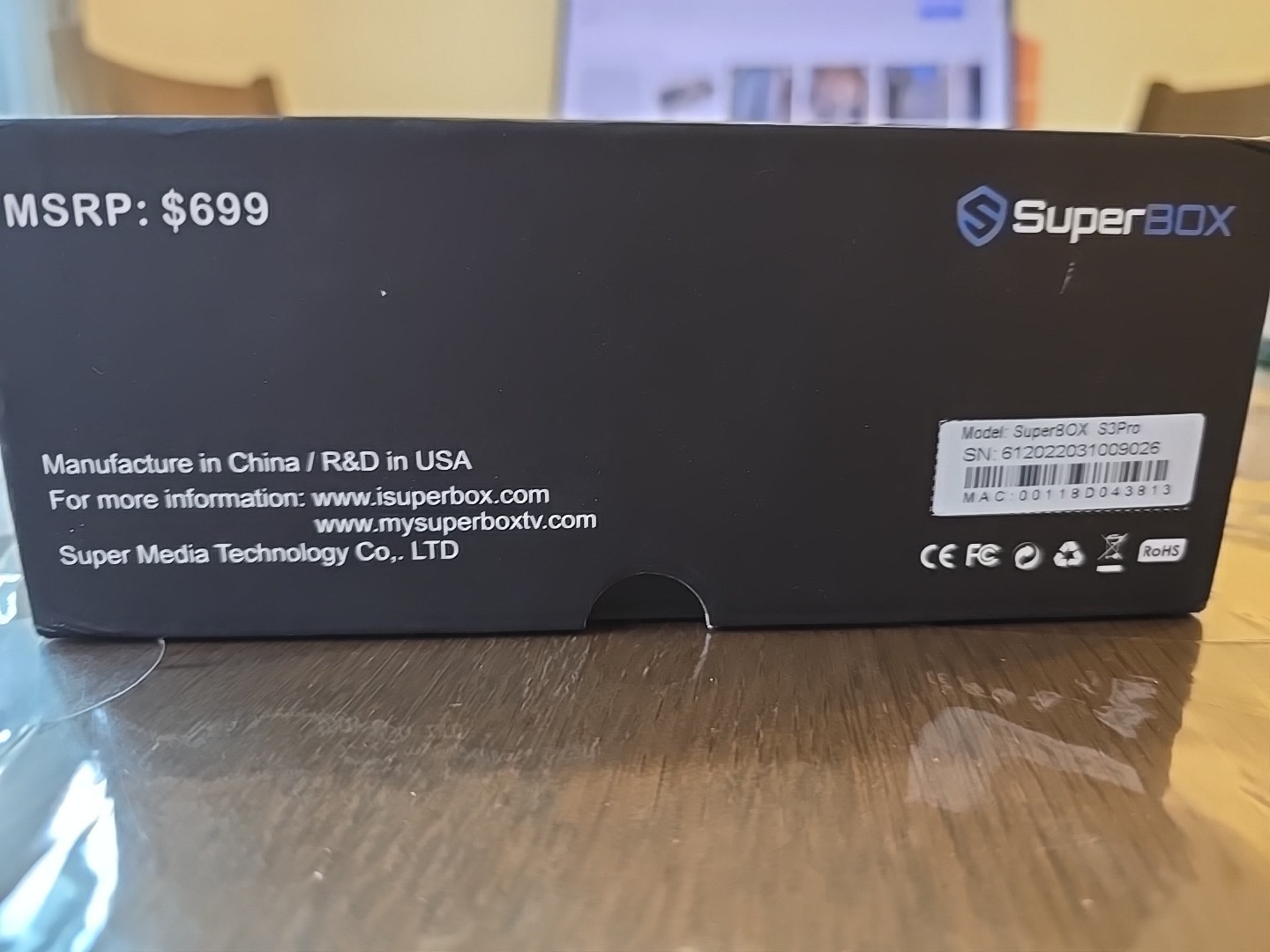 SuperBox S3 Pro Smart Media Player Dual Band Wi-Fi 2.4GHZ/5GHZ, 6K Ultra HD