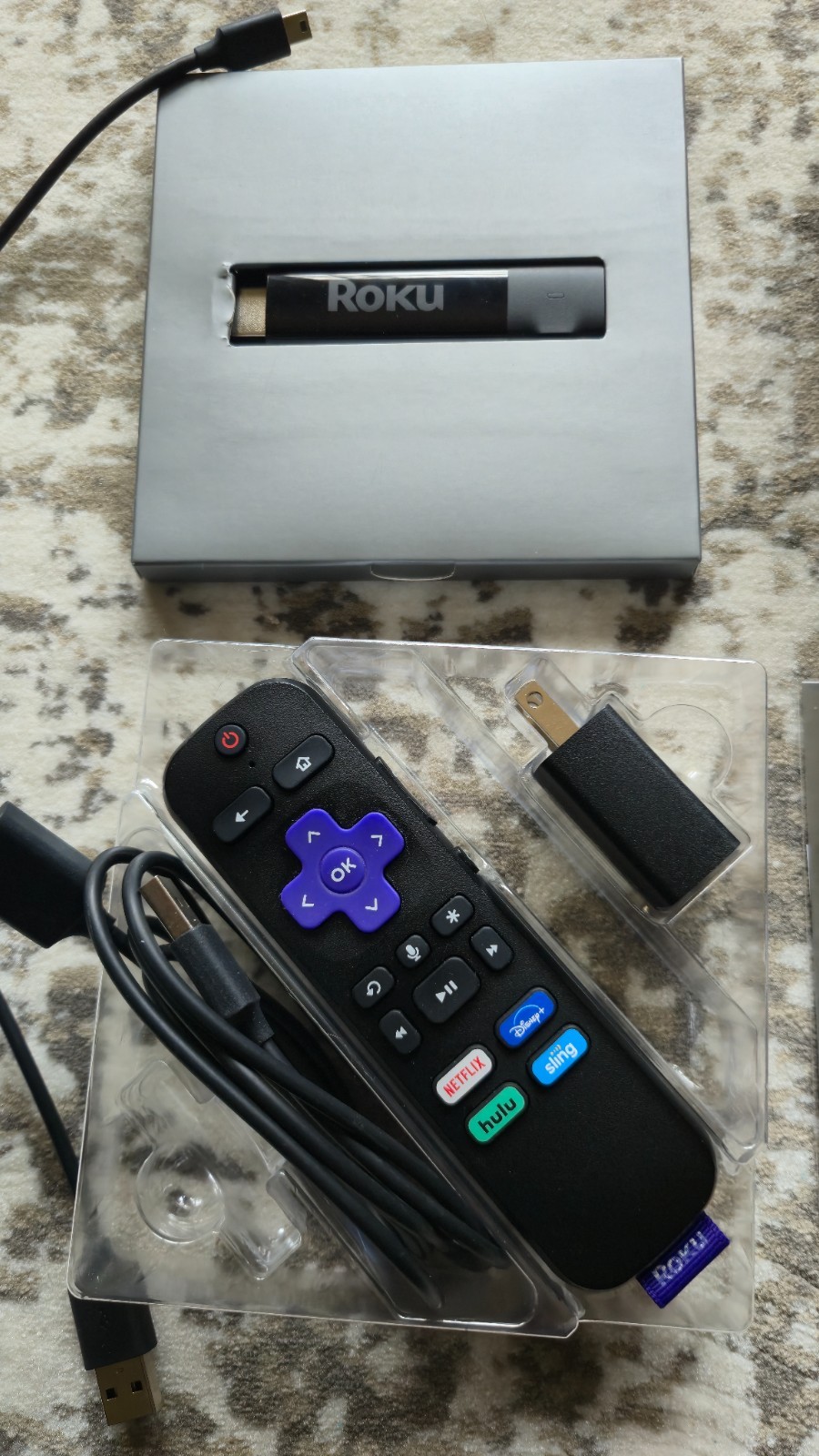 Roku Streaming Stick Plus 3810R – 4K Streaming Media With All Accessories