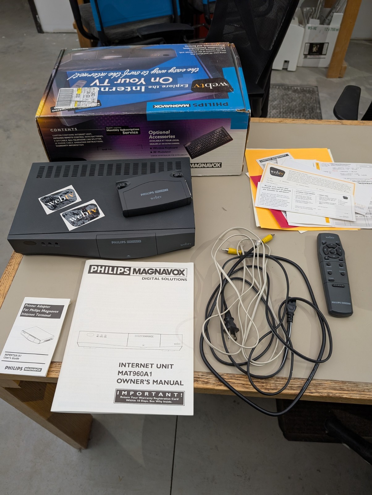 RARE MAT960 Philips Magnavox Webtv Original Internet Receiver W/Parallel Port